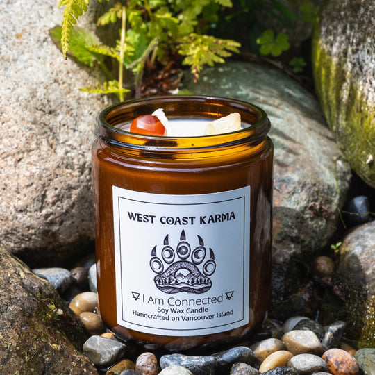 Cinnamon Pinecones "I Am Connected" Affirmation Candle