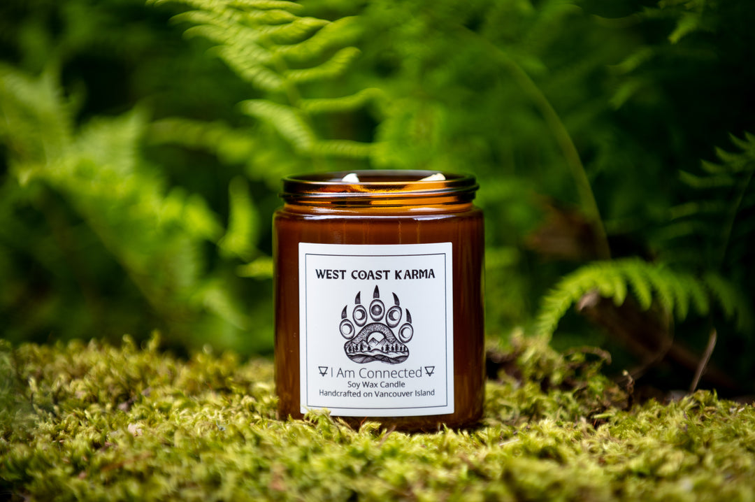 Cinnamon Pinecones "I Am Connected" Affirmation Candle