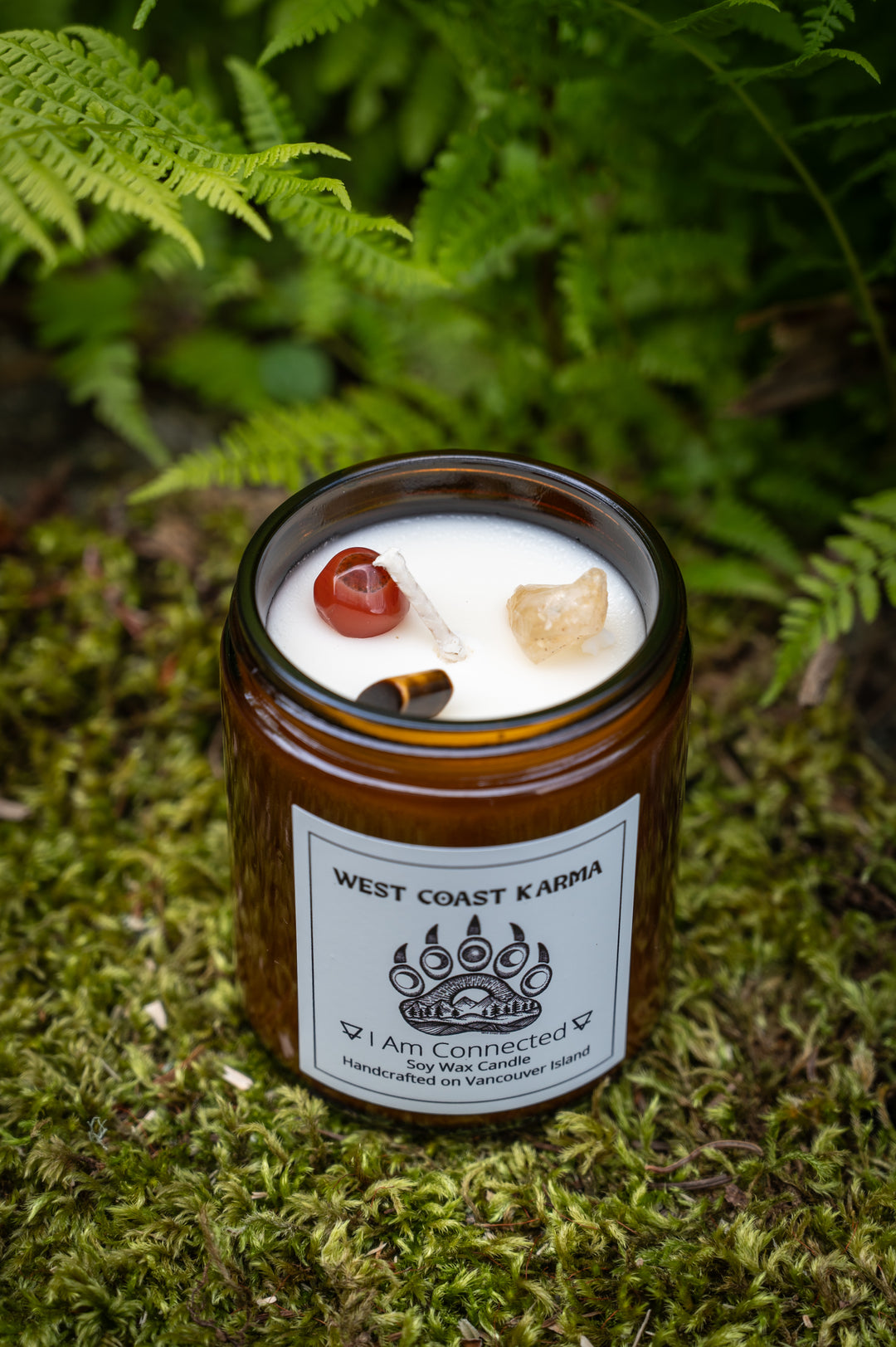 Cinnamon Pinecones "I Am Connected" Affirmation Candle