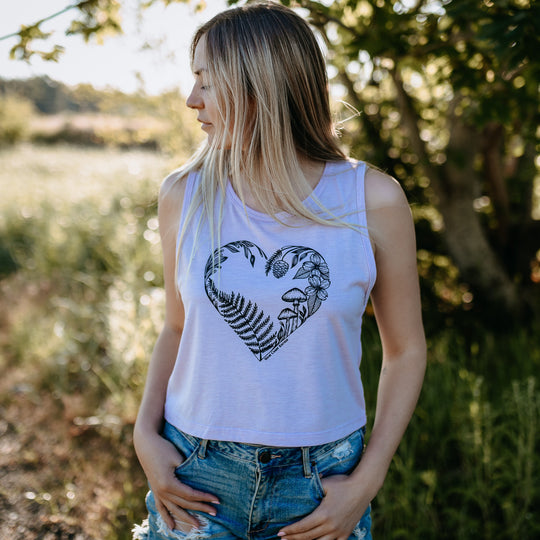 Heart Creation Crop Tank in Lavender