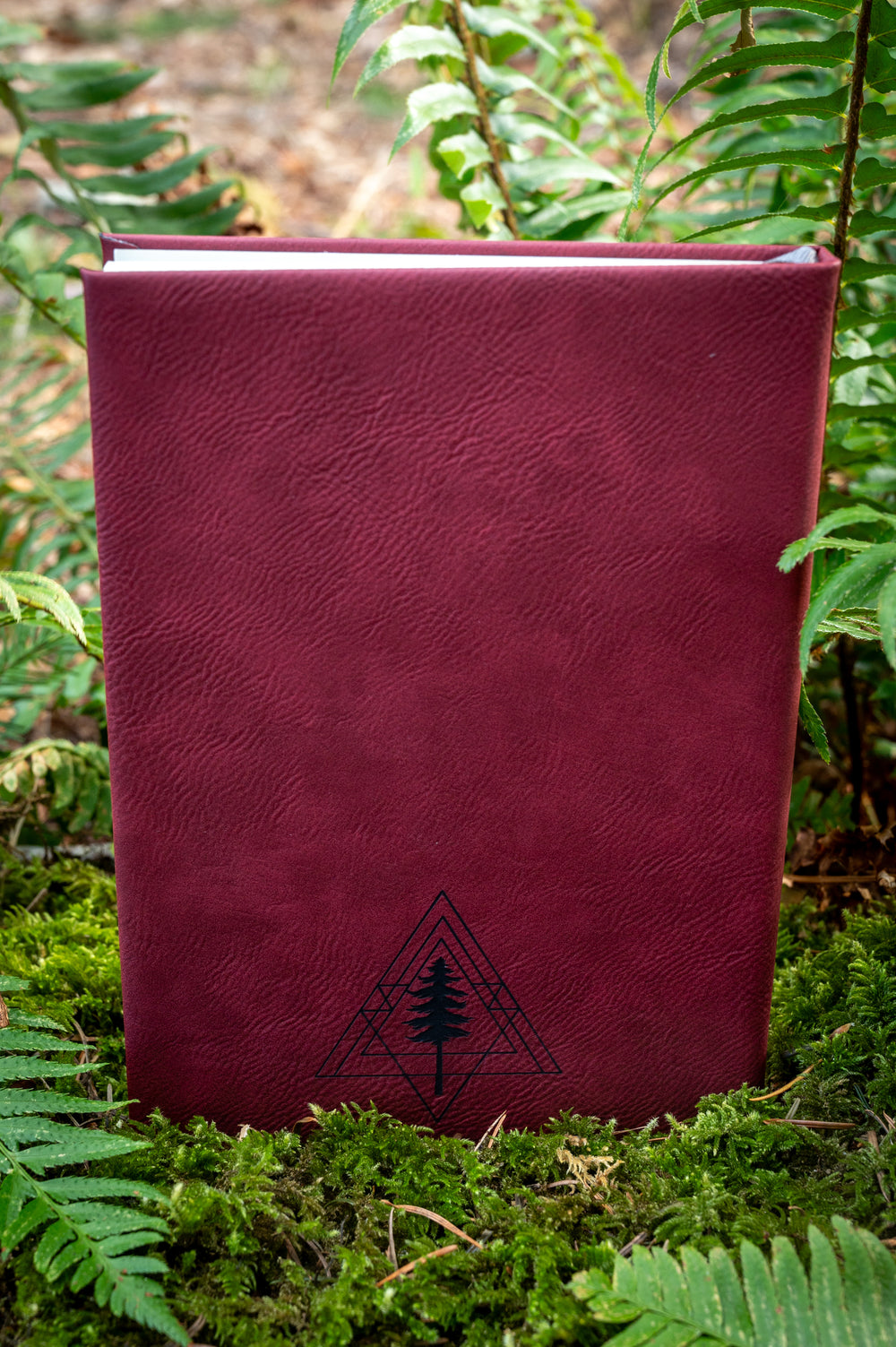 Lotus Moon Phase Burgundy Journal