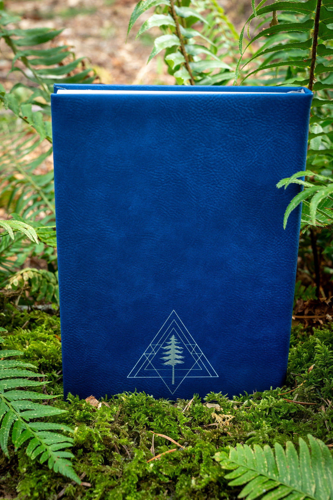 Silver Engraved Celestial Mermaid Indigo Blue Journal