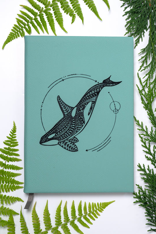 Engraved Orca Blue Journal