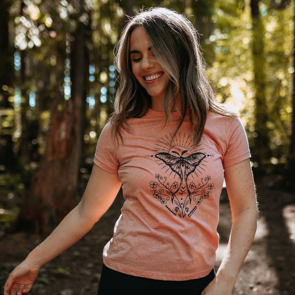 Luna Folk Art Relaxed Fit Tee in Sunset