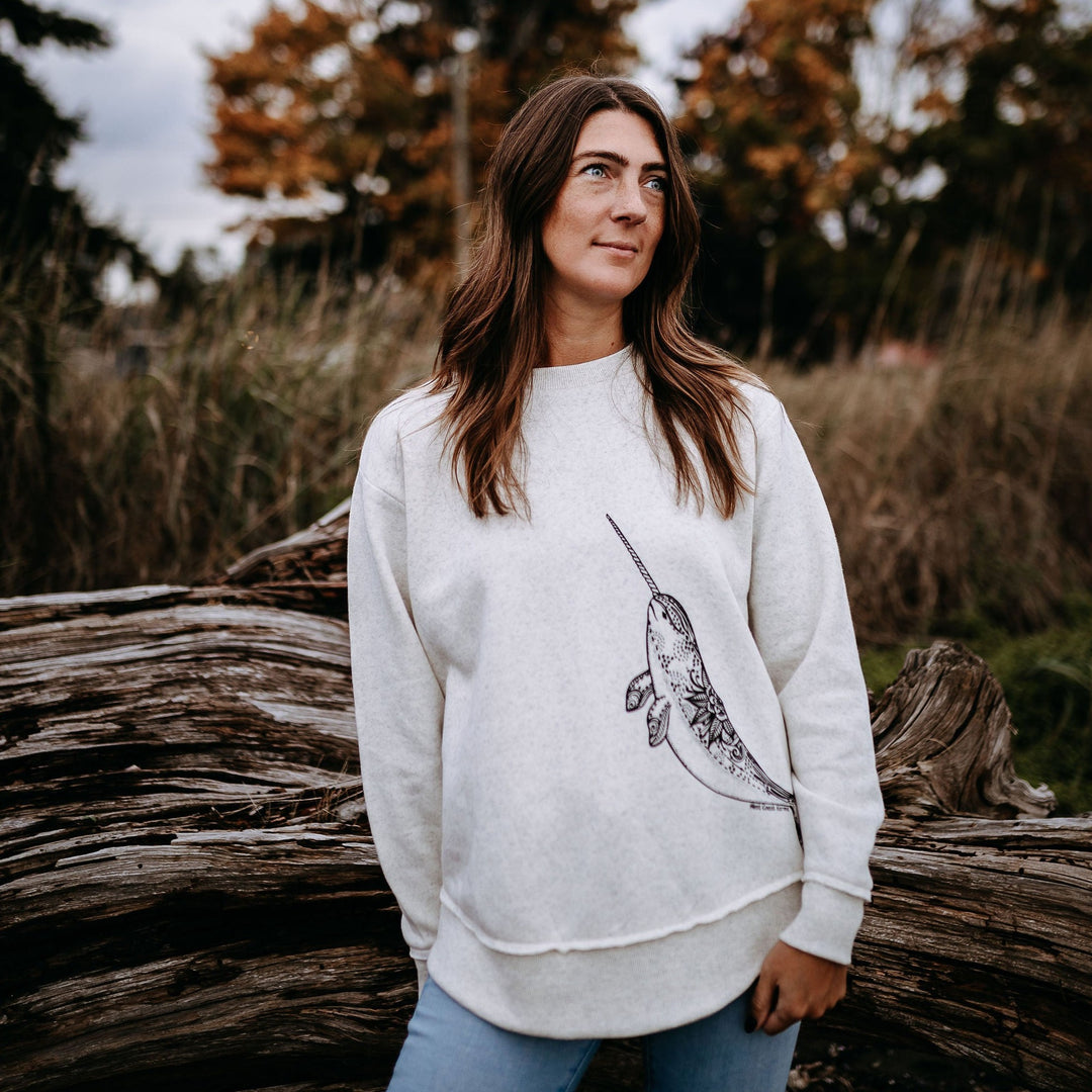 Narwhal Crewneck in Natural Heather