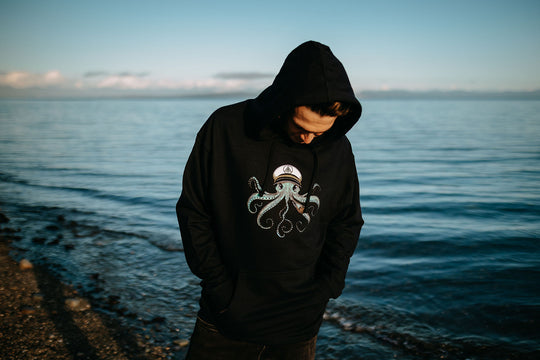 Captain Octo Hoodie In Dark Navy