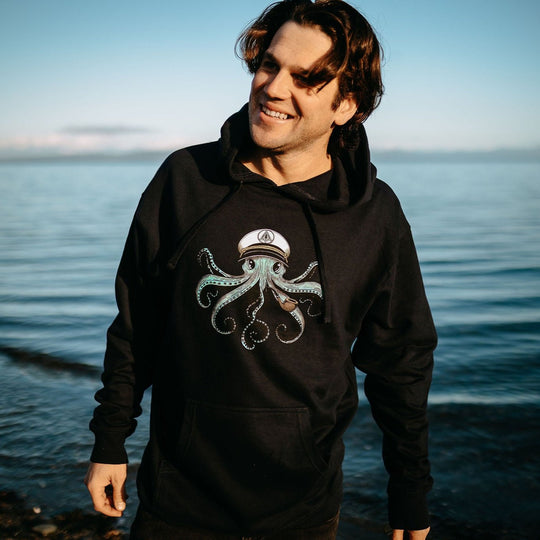 Captain Octo Hoodie In Dark Navy