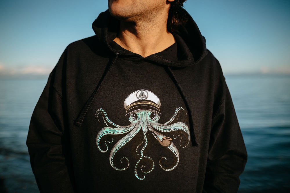 Captain Octo Hoodie In Dark Navy