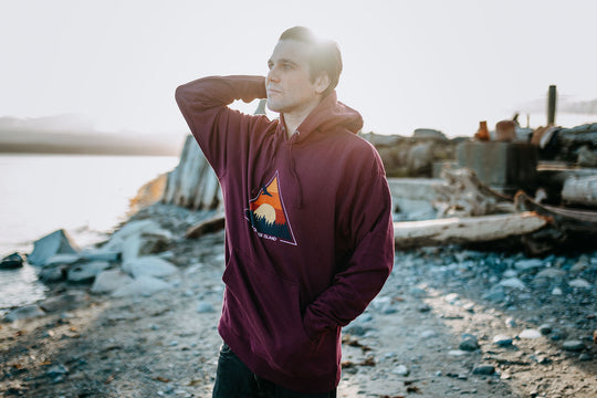 Sunset Eagle VI Hoodie in Maroon