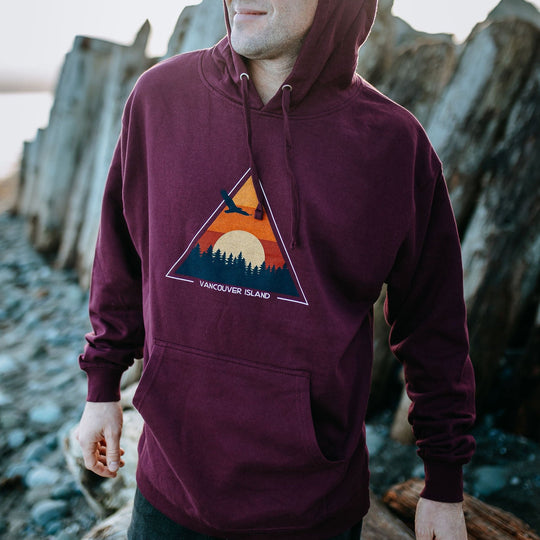 Sunset Eagle VI Hoodie in Maroon