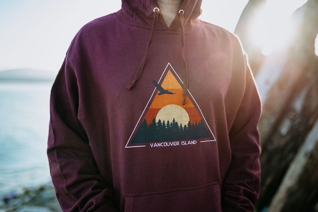 Sunset Eagle VI Hoodie in Maroon