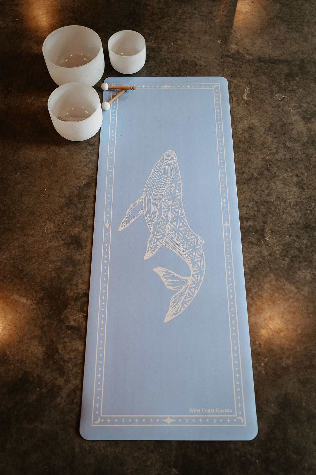 Seed Of Life Whale Celeste Light Blue Yoga Mat 5mm – West Coast Karma
