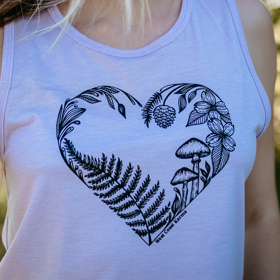 Heart Creation Crop Tank in Lavender