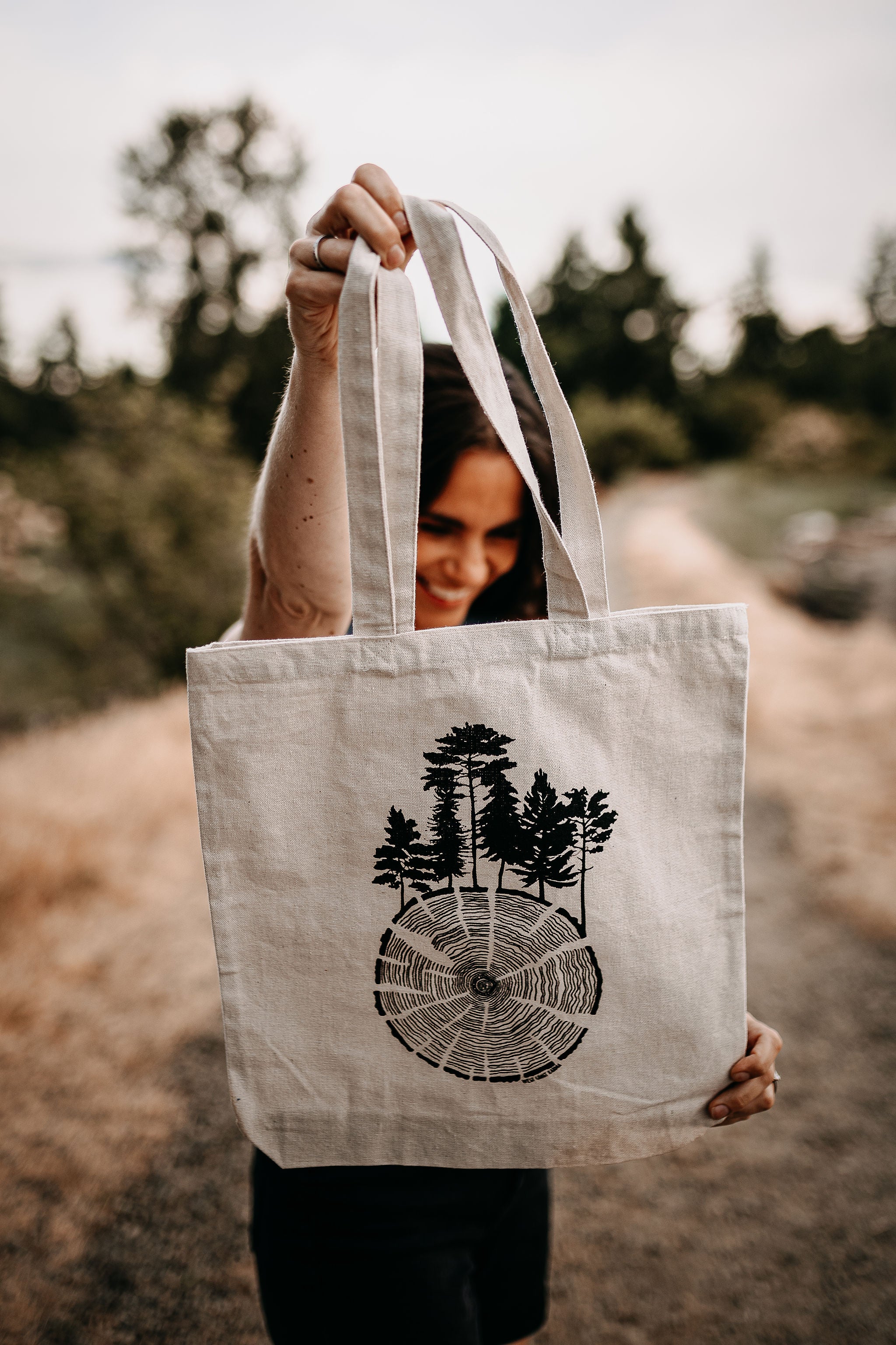 Tree Round 100 Recycled Cotton Canvas Tote