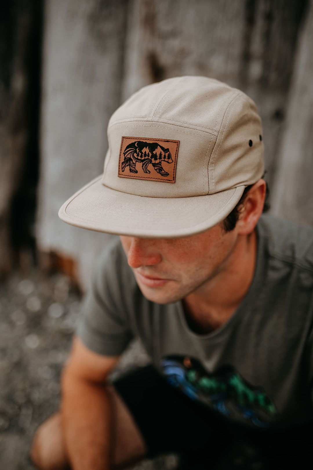 Nature Bear Jockey Cap - Khaki