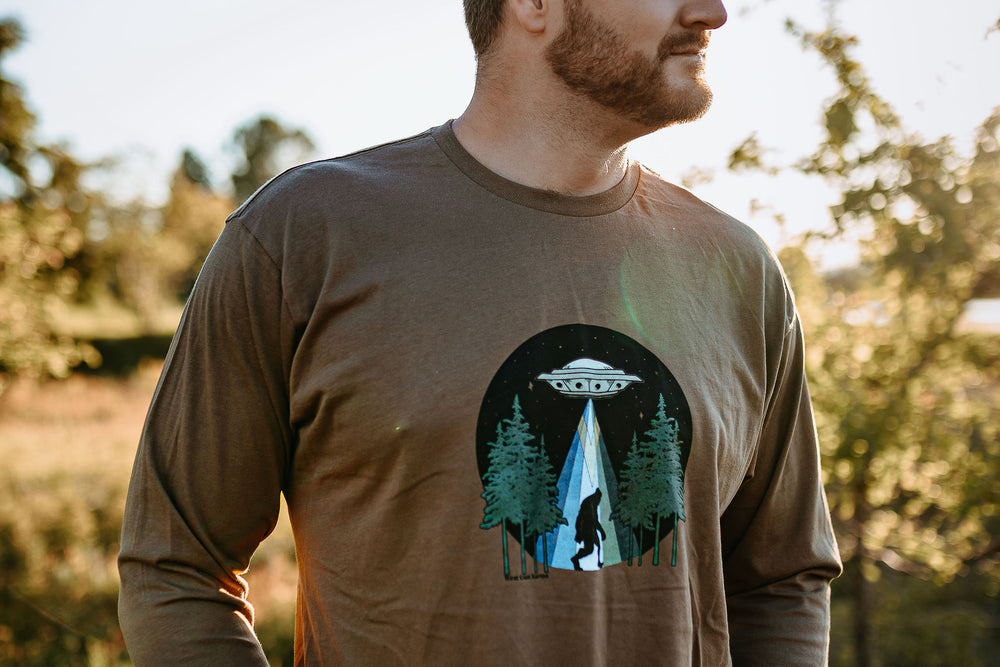 Sasquatch Abduction L/S Tee in Tan