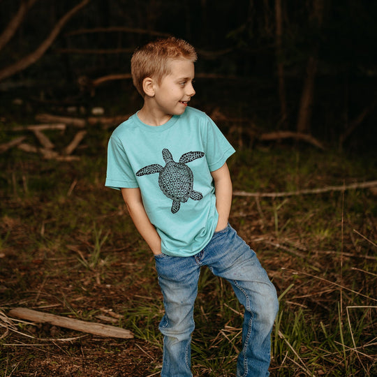 Turtle Kids/Youth Tee in Mint