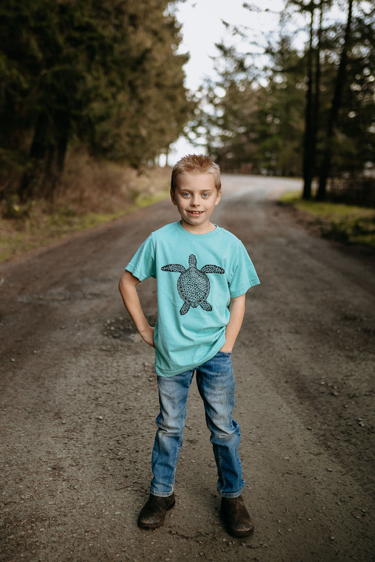 Turtle Kids/Youth Tee in Mint