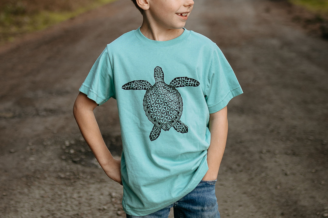 Turtle Kids/Youth Tee in Mint