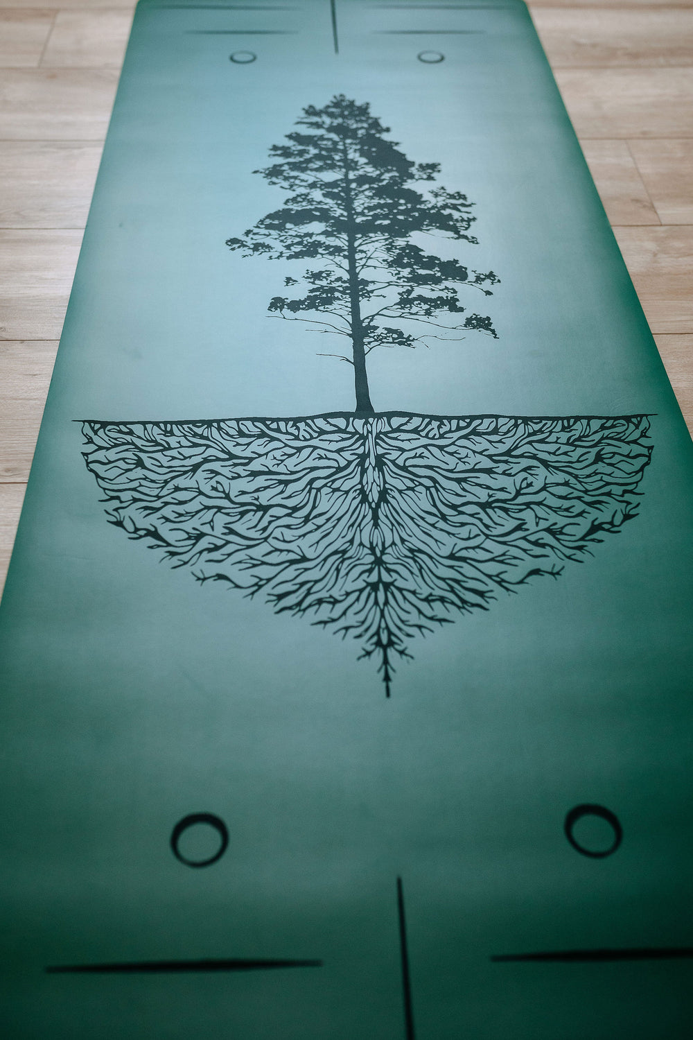 Tree Mycelium Engraved Forest Green Yoga Mat 5mm