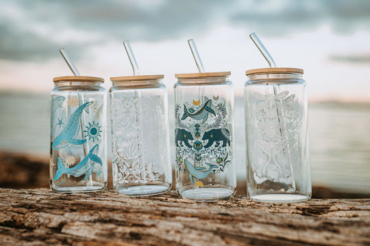 4 Pack Glass Tumblers