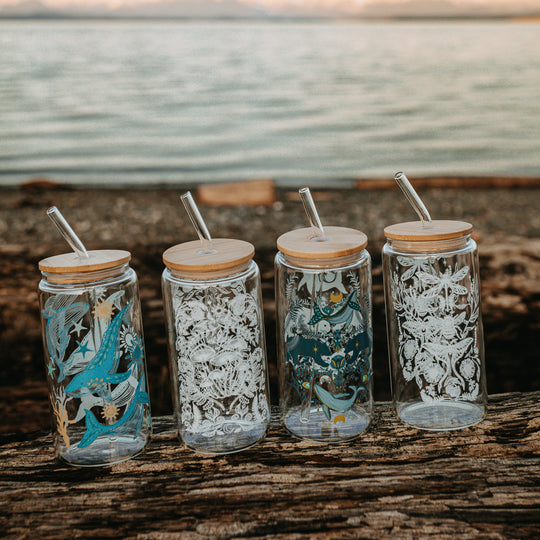 4 Pack Glass Tumblers