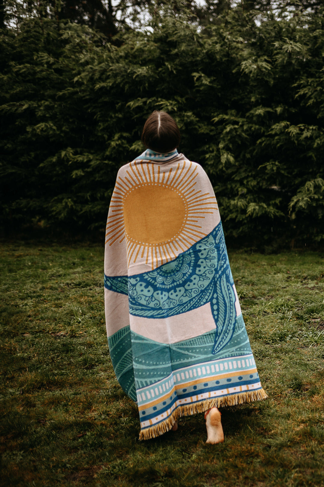 Sunrise Humpback 100% Cotton Woven Blanket