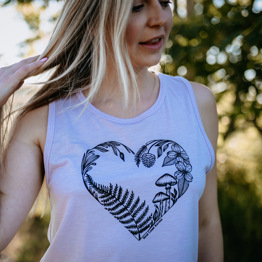 Heart Creation Crop Tank in Lavender