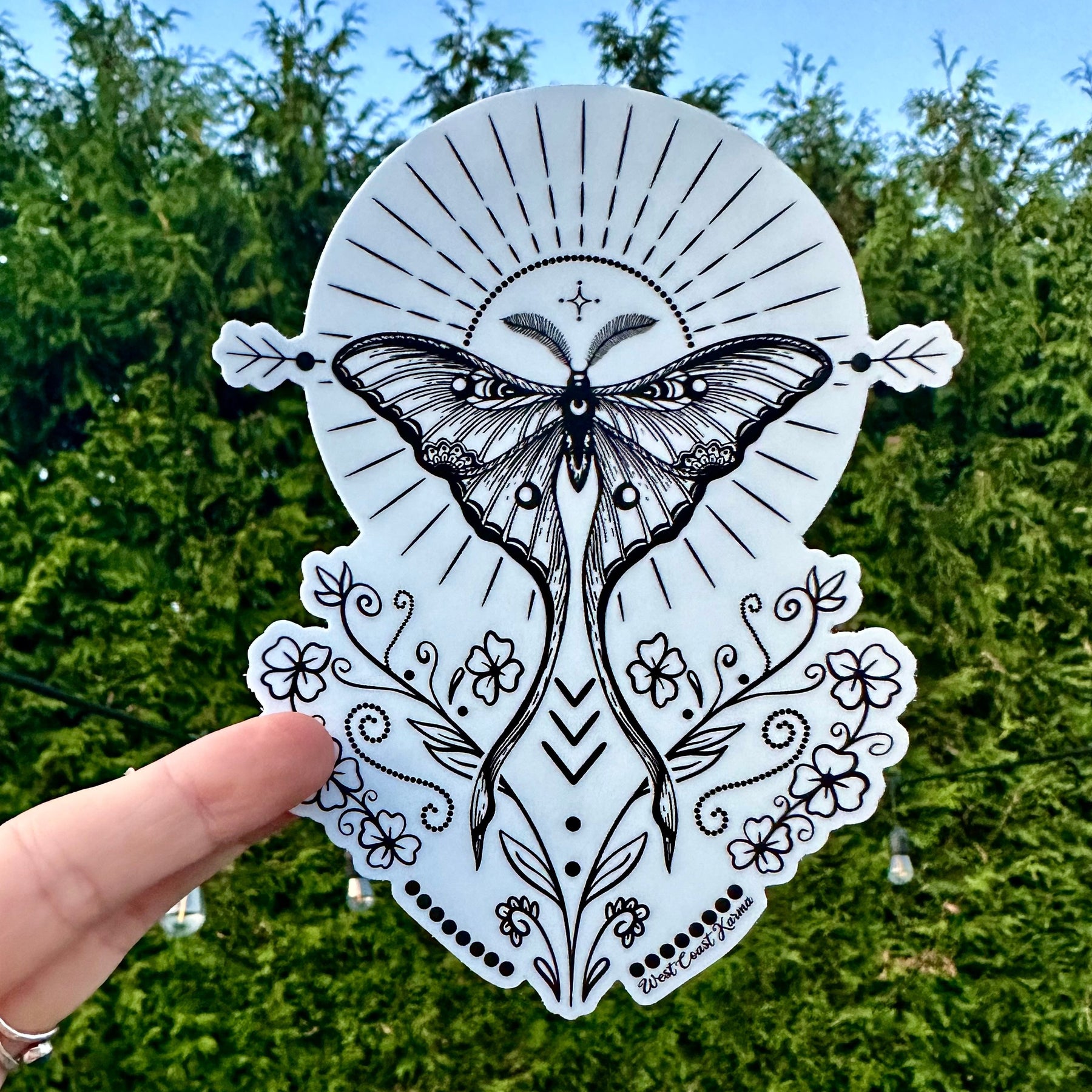Moth Sticker Decal Witchy Stickers Luna Moth Sticker -  Canada in 2023