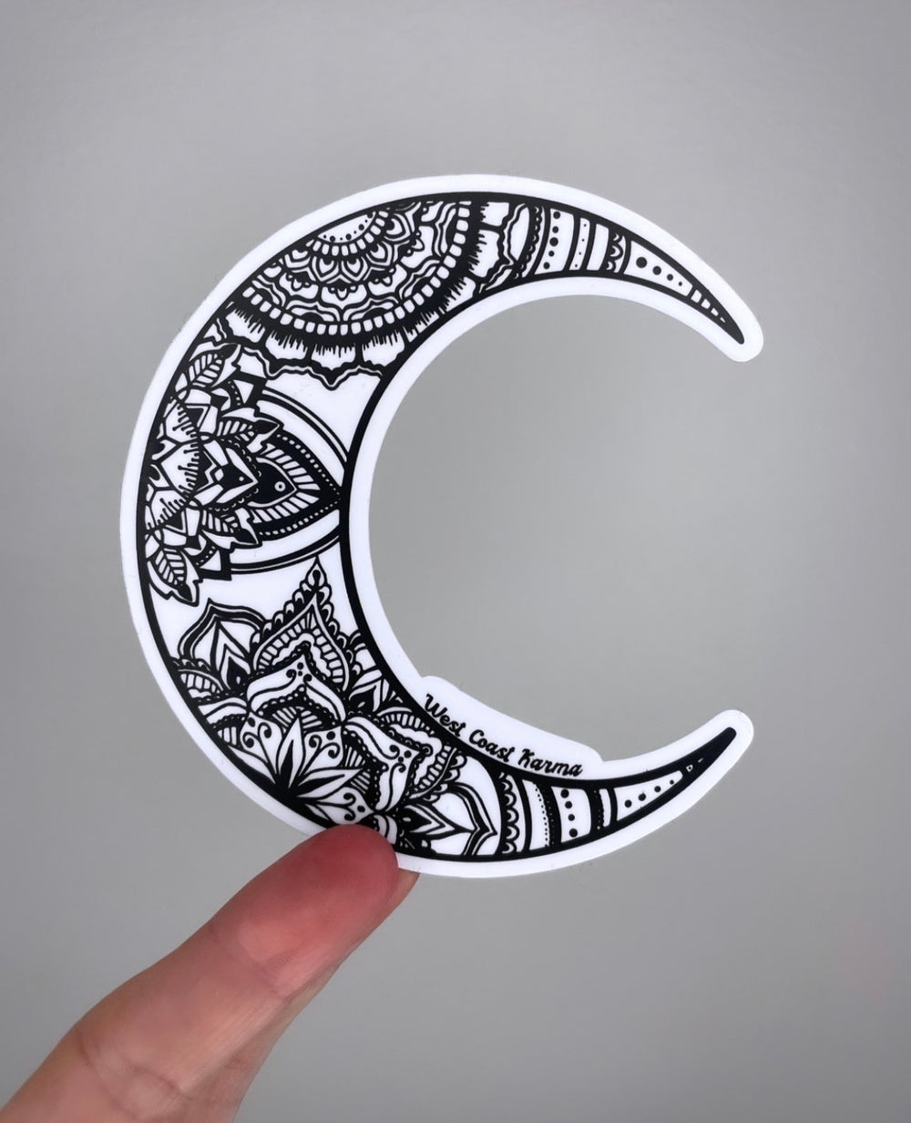 Mandala Moon Sticker