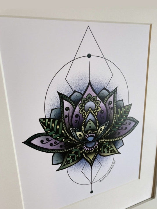 Lavender Lotus Art Print