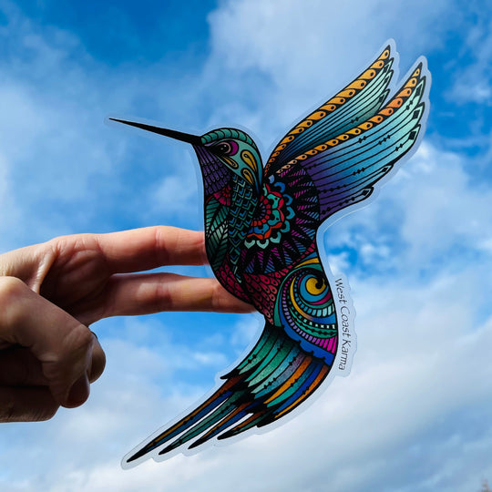 Colourful Hummingbird Car Decal