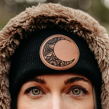 Mandala Moon Toque in Black