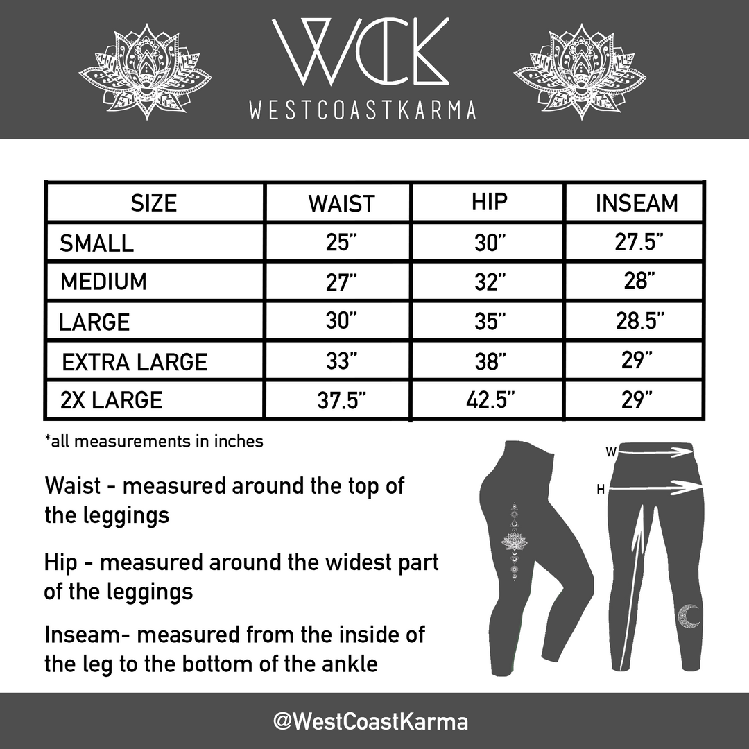 Lotus Chakra Moon Eco Leggings Made in Vancouver in Charcoal – West Coast  Karma