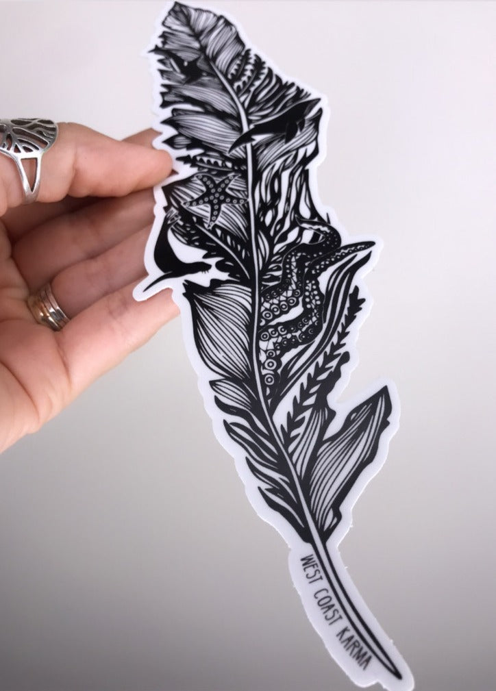 Island Nautical Feather Sticker